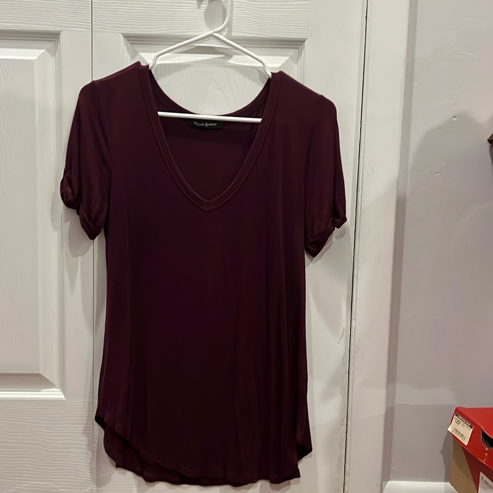 Hippie chic women shirt. Maroon color